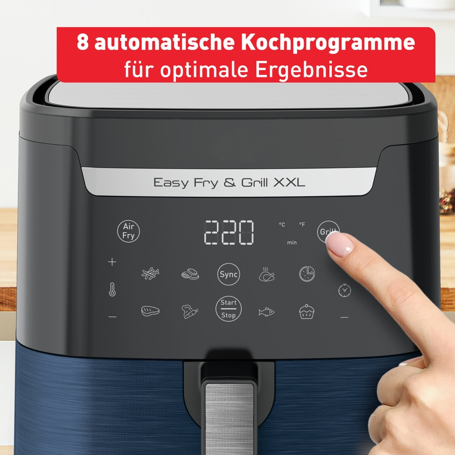 TEFAL Heißluftfritteuse Air Fryer XXL 6,5 L Fritteuse Easy Fry & Grill 1830 Watt