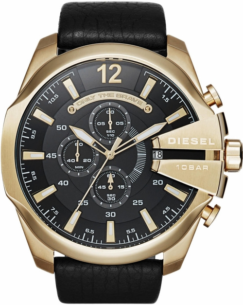DIESEL Herrenarmbanduhr MEGA CHIEF DZ4344 Quarz Stoppfunktion Datum 51mm