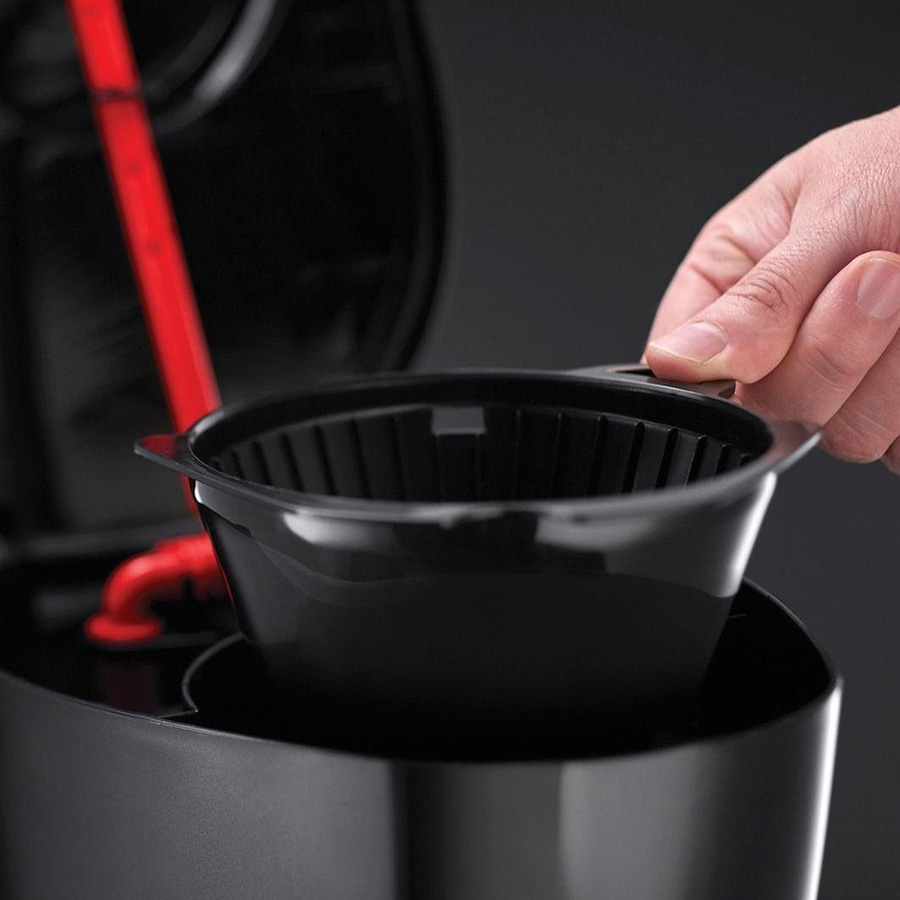 RUSSELL HOBBS Kaffeemaschine Textures Plus 22620-56 Glas 10 Tassen 975W schwarz