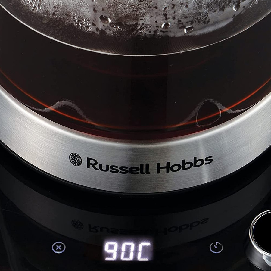 RUSSEL HOBBS Wasserkocher Glas mit Temperatur Attentiv 26200-70 Edelstahl