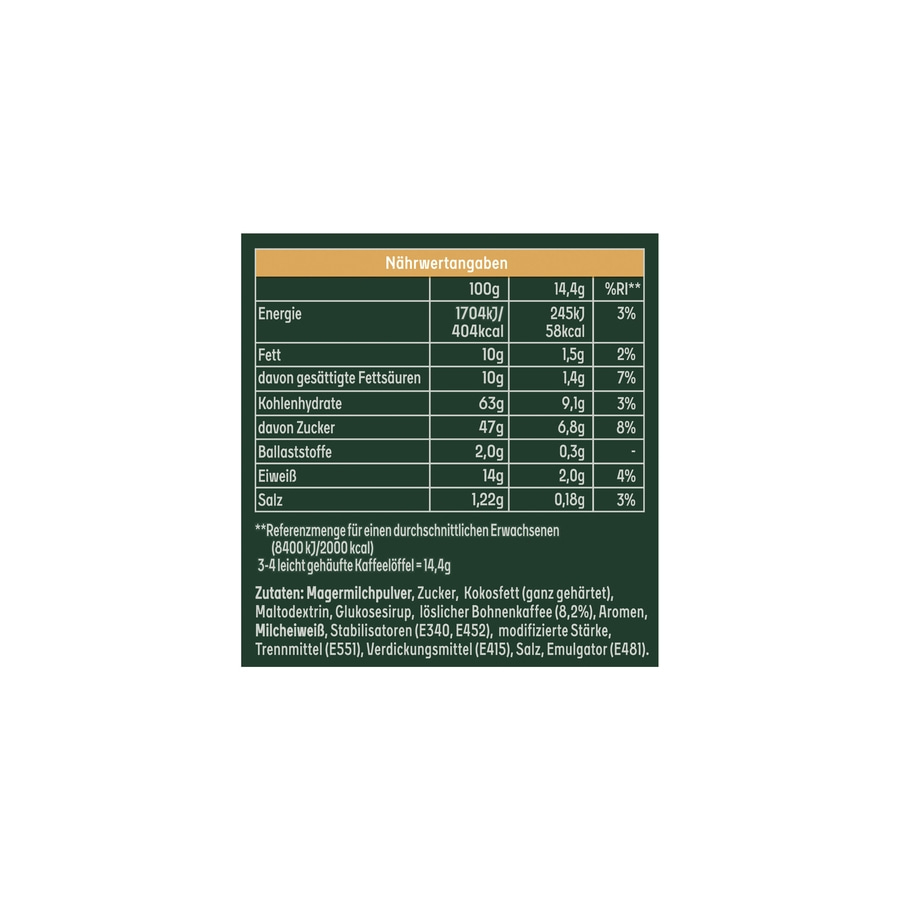 JACOBS Löskaffee TYP VANILLE CAPPUCCINO 12 x 360 g Beutel Vanille-Geschmack