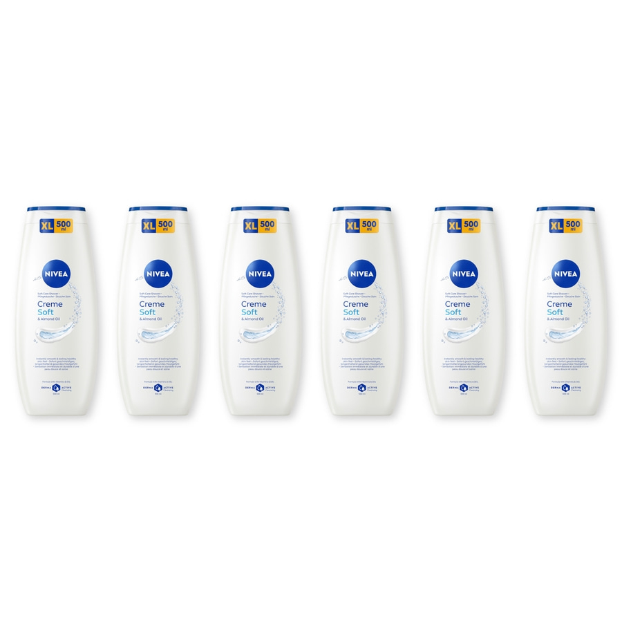 NIVEA Creme Soft & almond oil Pflegedusche 6 x 500 ml