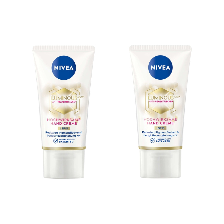 NIVEA LUMINOUS 630® Anti-Pigmentflecken Hand Creme Hyaluronsäure LSF15 2 x 50ml