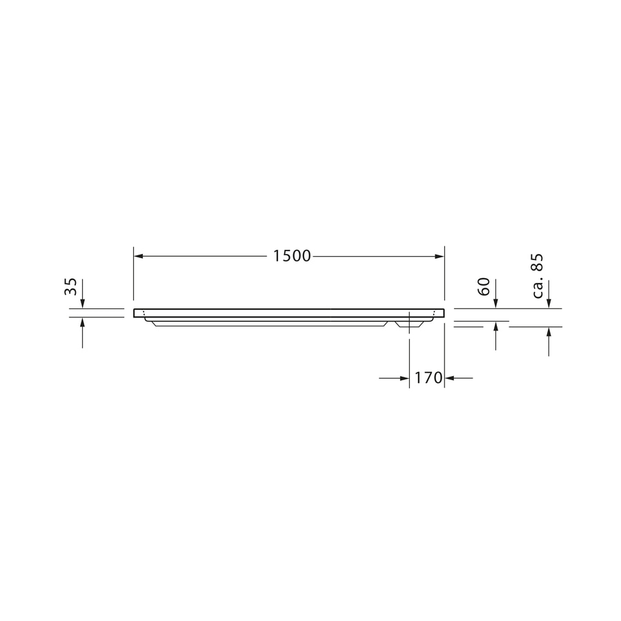 DURAVIT Duschwanne D-Code 150x75cm Weiß Rechteck Ablaufdurchmesser 90mm