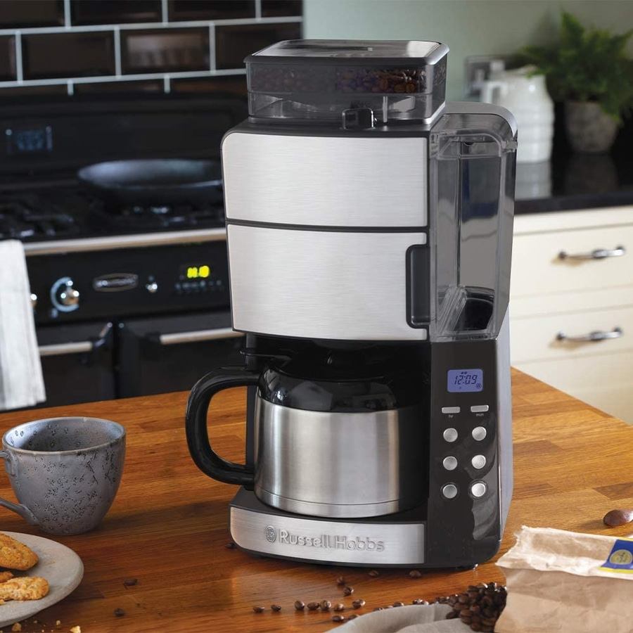 RUSSELL HOBBS Kaffeemaschine mit Mahlwerk Grind&Brew 25620-56 Thermo Timer 1000W