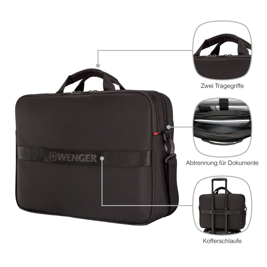 WENGER Laptop-Aktentasche XE Brief 17" Laptop 28 Liter Tablet-Fach Schwarz