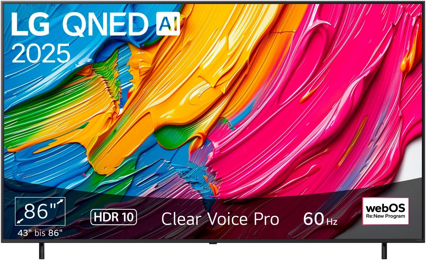 LG QNED AI 2025 86 Zoll Fernseher mit HDR 10 und WebOS