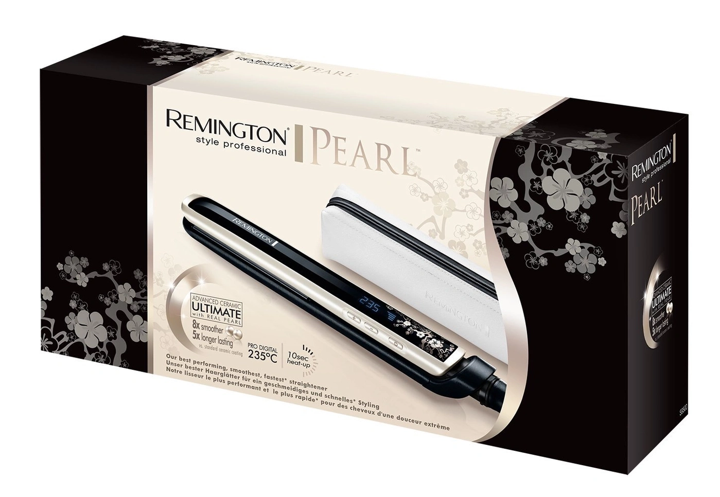 Remington Pearl Haarglätter, professionelles Styling, 8x glatter, 5x länger haltbar, 235°C, 10 Sekunden Aufheizzeit.