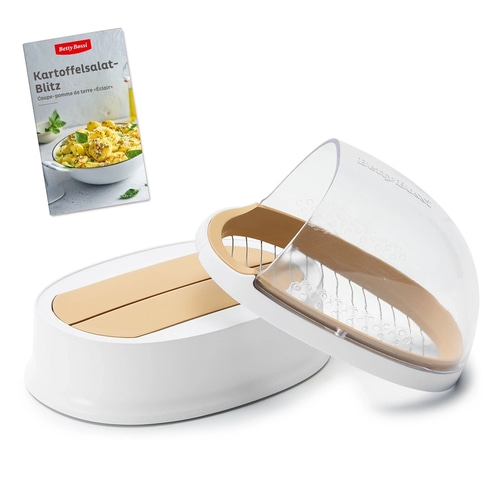 BETTY BOSSI Kartoffelsalat-Blitz Kunststoff Edelstahl Kartoffeln Weiß Beige NEU