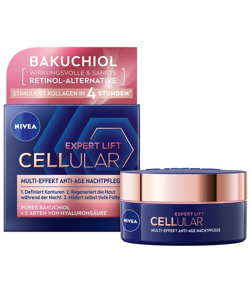 NIVEA Cellular Expert Lift Multi Effekt Anti-Age Nachtpflege mit Hyaluron 50ml
