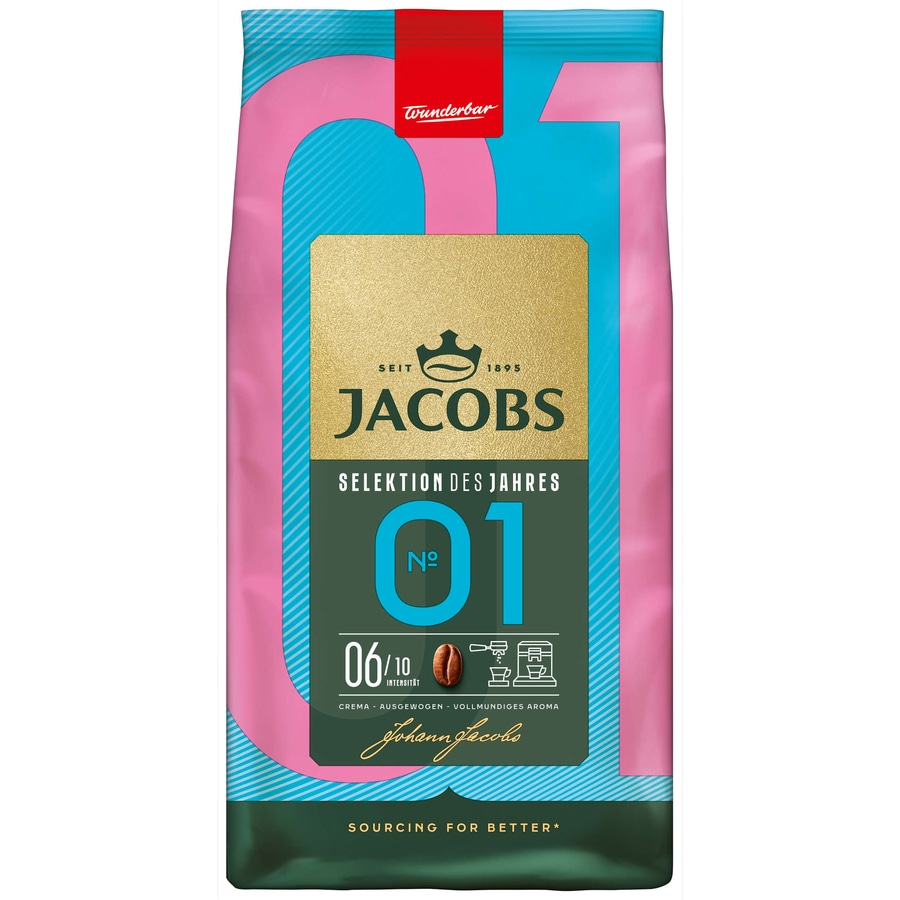JACOBS Kaffeebohnen Selektion des Jahres No. 1 ganze geröstete Bohnen 2 x 1 kg