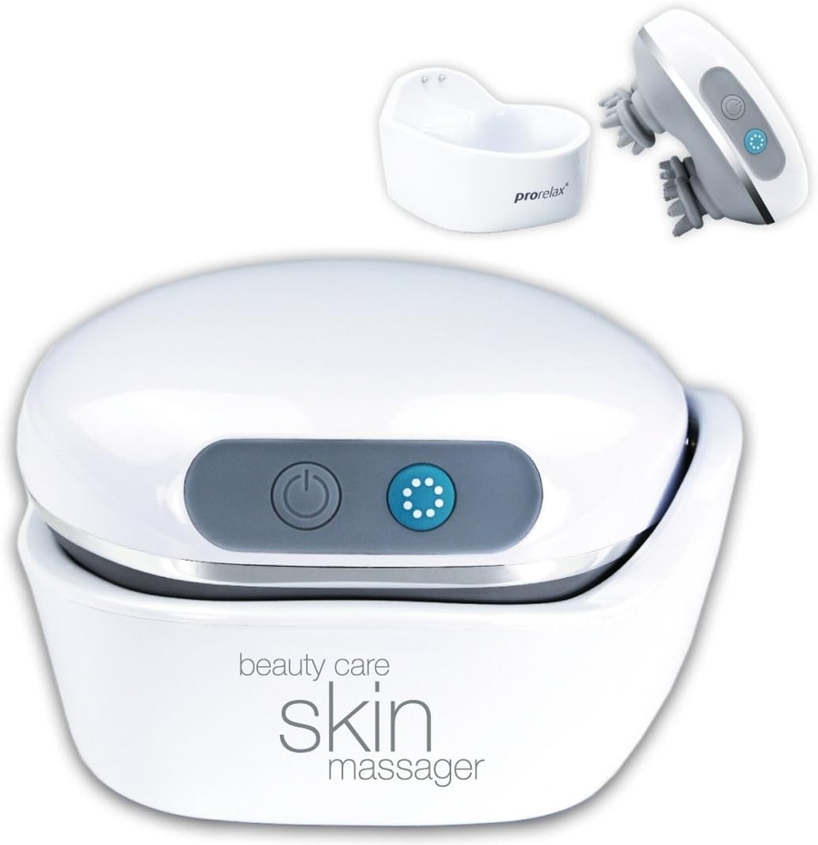 PRORELAX Massagegerät PRESTIGE BeautyCare Skin Wasserfest mit Akku weiß/grau NEU