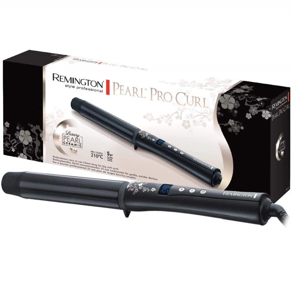 Remington Pearl Pro Curl Lockenstab, professionell, 32mm, weiche Wellen, 5 Jahre Garantie