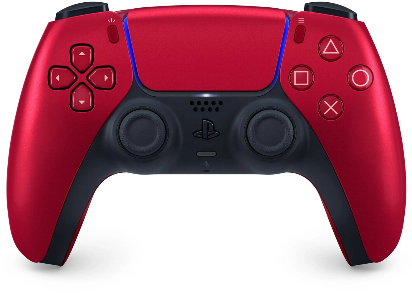 Roter Playstation 5 Controller. DualSense-Design. Videospiel-Zubehör. Gaming-Hardware.