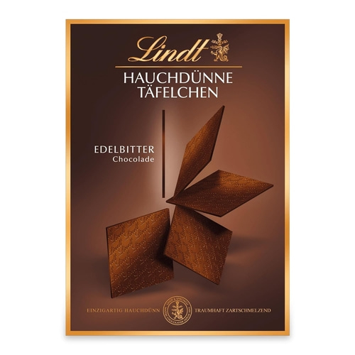 Lindt Hauchedünne Täfelchen, Edelbitter Schokolade