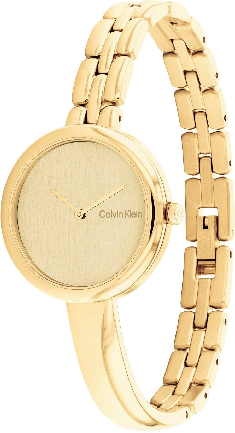 CALVIN KLEIN Armbanduhr Damen Edelstahl 28 mm Goldfarben 25200279 B-WARE