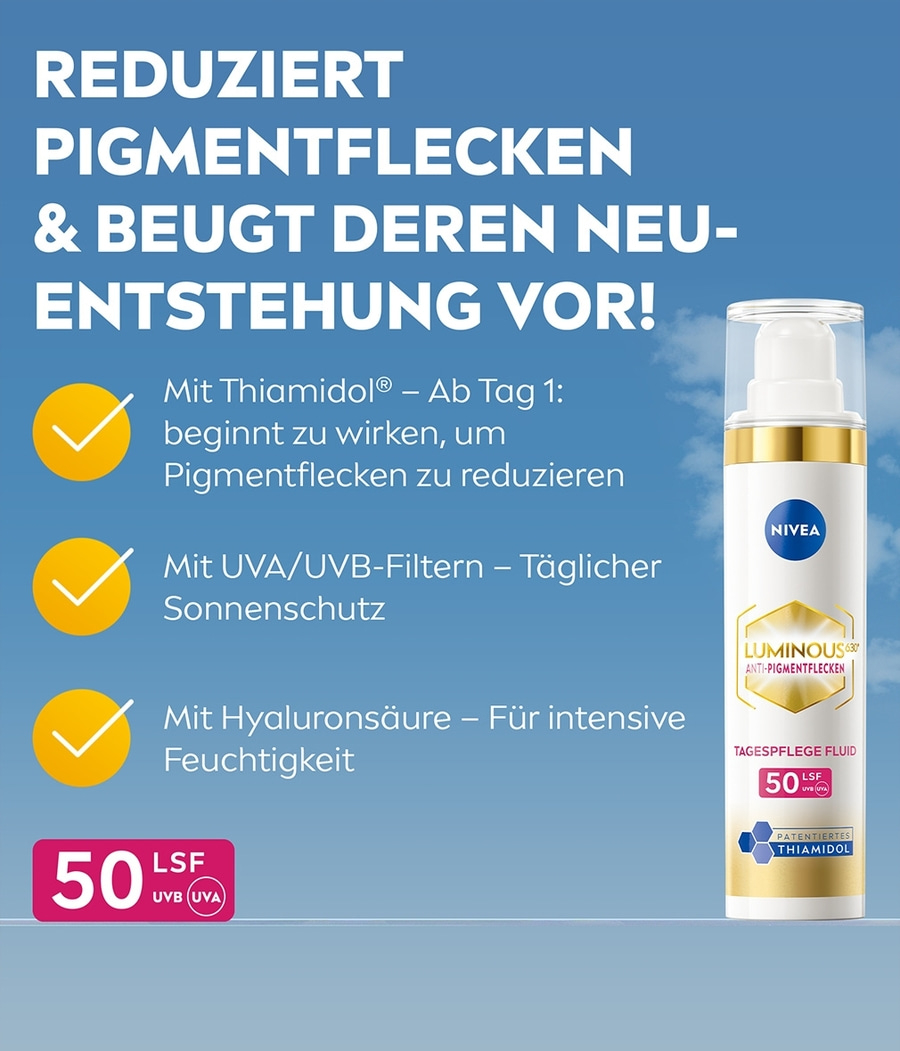 NIVEA Cellular Luminous630 Anti-Pigmentflecken Tagespflege Fluid LSF 50 40ml