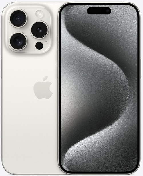 APPLE iPhone 15 Pro 5G 128 GB 6,1 Zoll DualSIM 48 MP titan weiß MTUW3ZD/A B-Ware