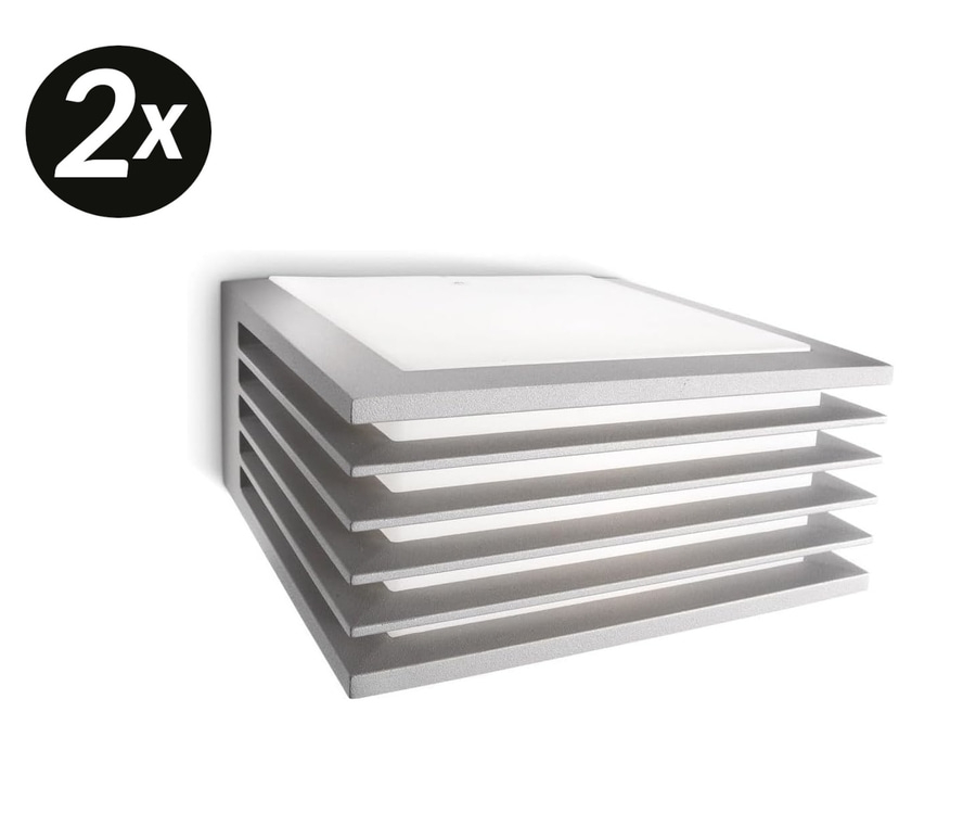 Graue Wandleuchte mit mehreren Schichten, 2 Stück, modernes Design, Beleuchtung