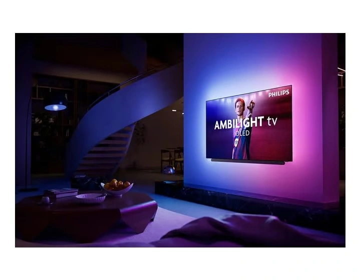 PHILIPS OLED+ Ambilight Fernseher 55 Zoll 4K UHD Smart TV 55OLED911/12 165 Hz