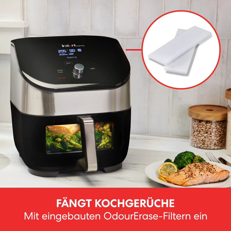 INSTANT POT Vortex Plus Airfryer 6in1 Heißluftfritteuse ClearCook 5,1L 1700W