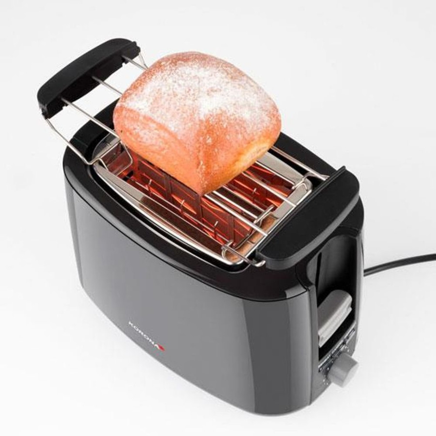 KORONA Toaster 2 Scheiben 750 Watt 21130 7 Bräunungsgrade Auftauen schwarz NEU