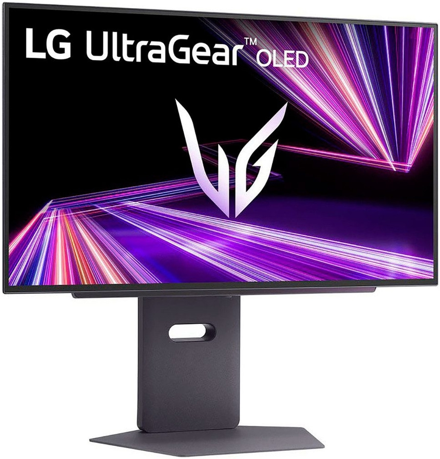 LG UltraGear OLED Monitor, schwarzer Bildschirm, Standfuß, Technologie
