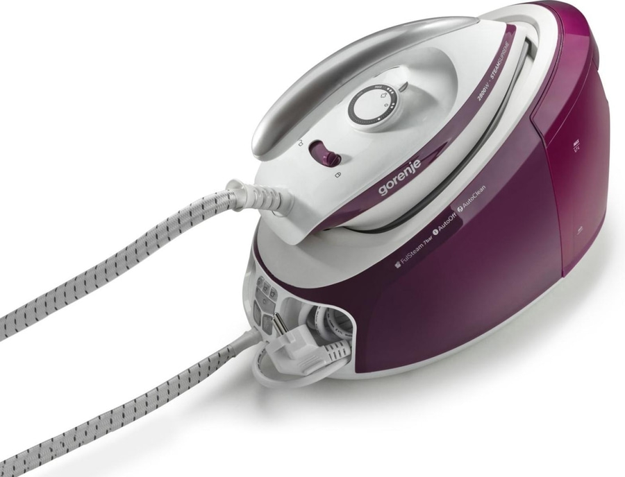 Dampfbügeleisen, lila und weiß, Gorenje, FullSteam 7bar, AutoOff, AutoClean, 2800W SteamSupreme