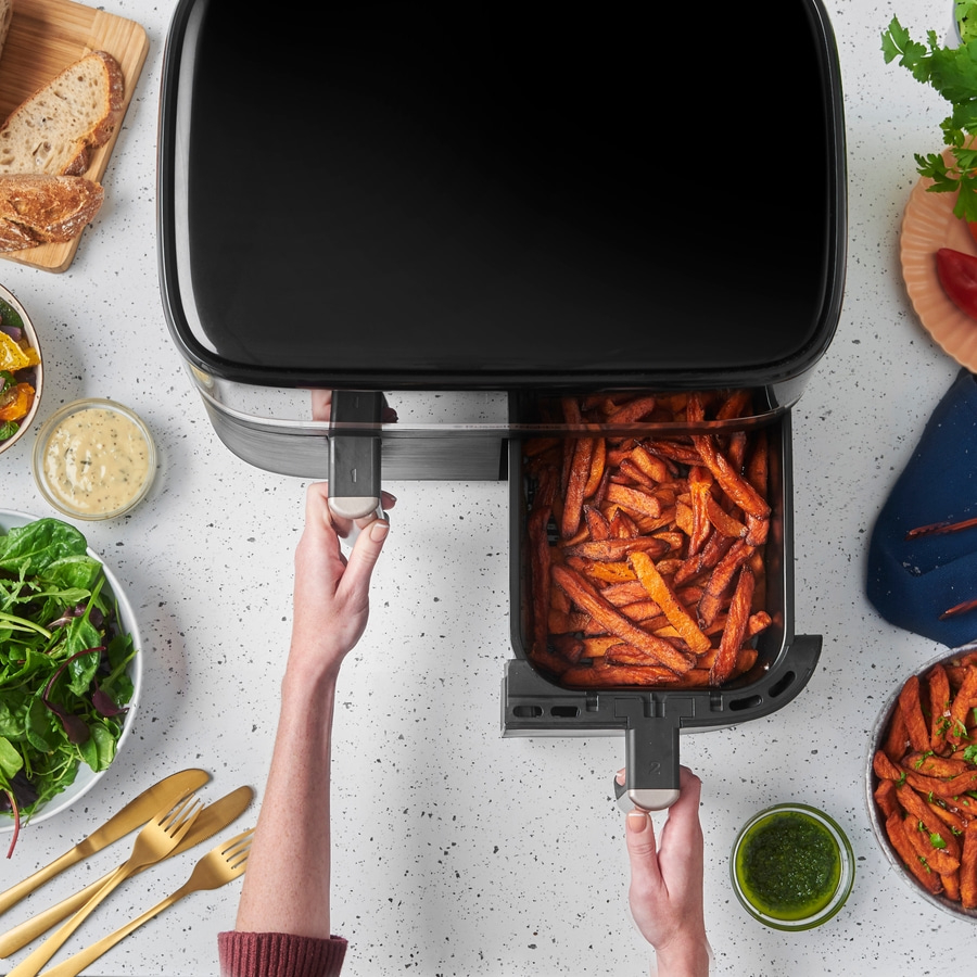 RUSSELL HOBBS Heißluftfritteuse 2 Kammern 9 L Rapid Airfryer Satisfry 27680-56