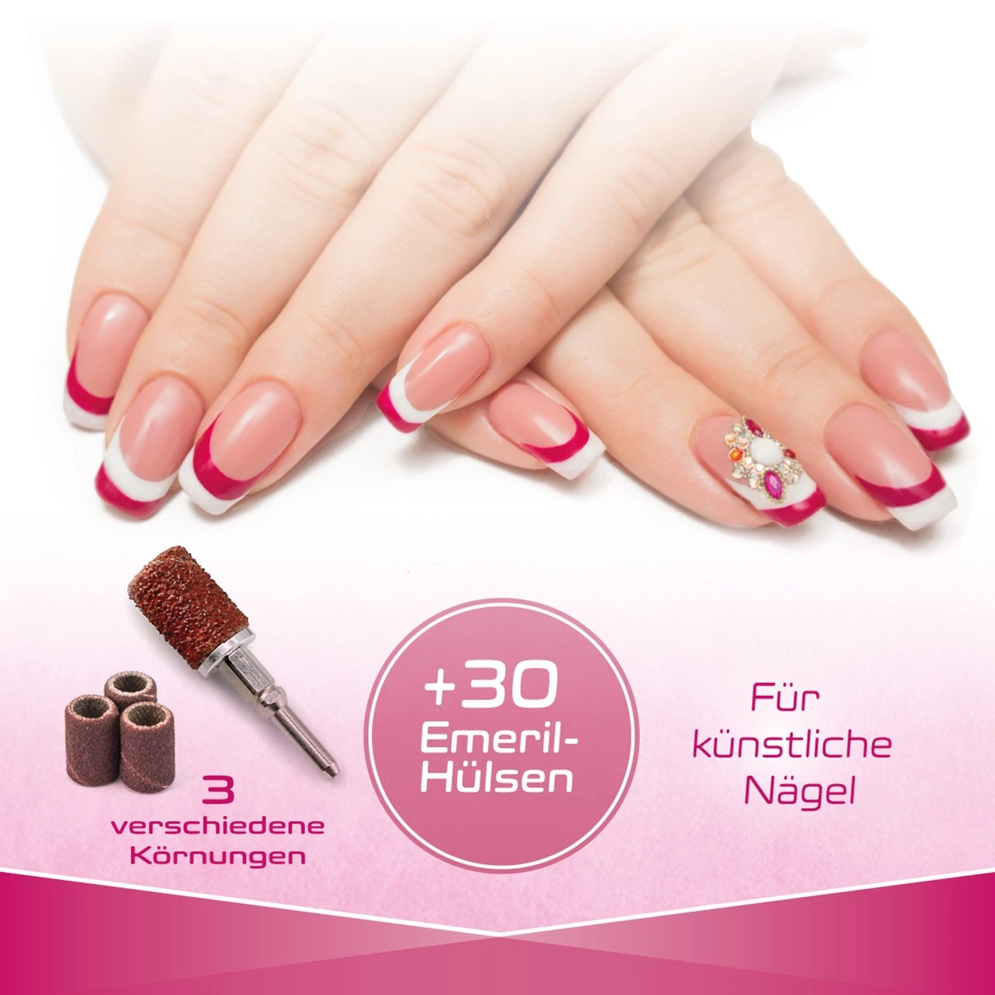 Nageldesign-Set mit künstlichen Nägeln und Zubehör für Nagelpflege