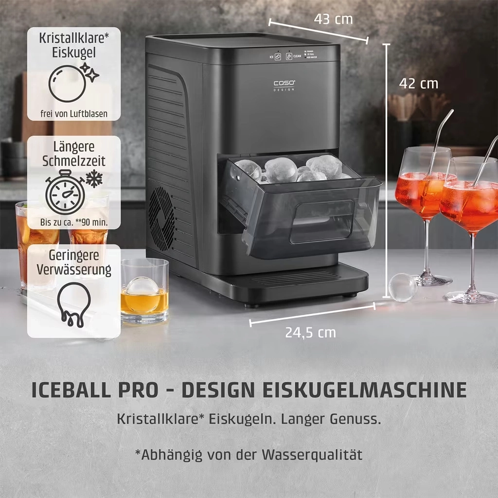 CASO Design IceBall Pro Eiskugelbereiter Eiswürfelbereiter 130W NEU