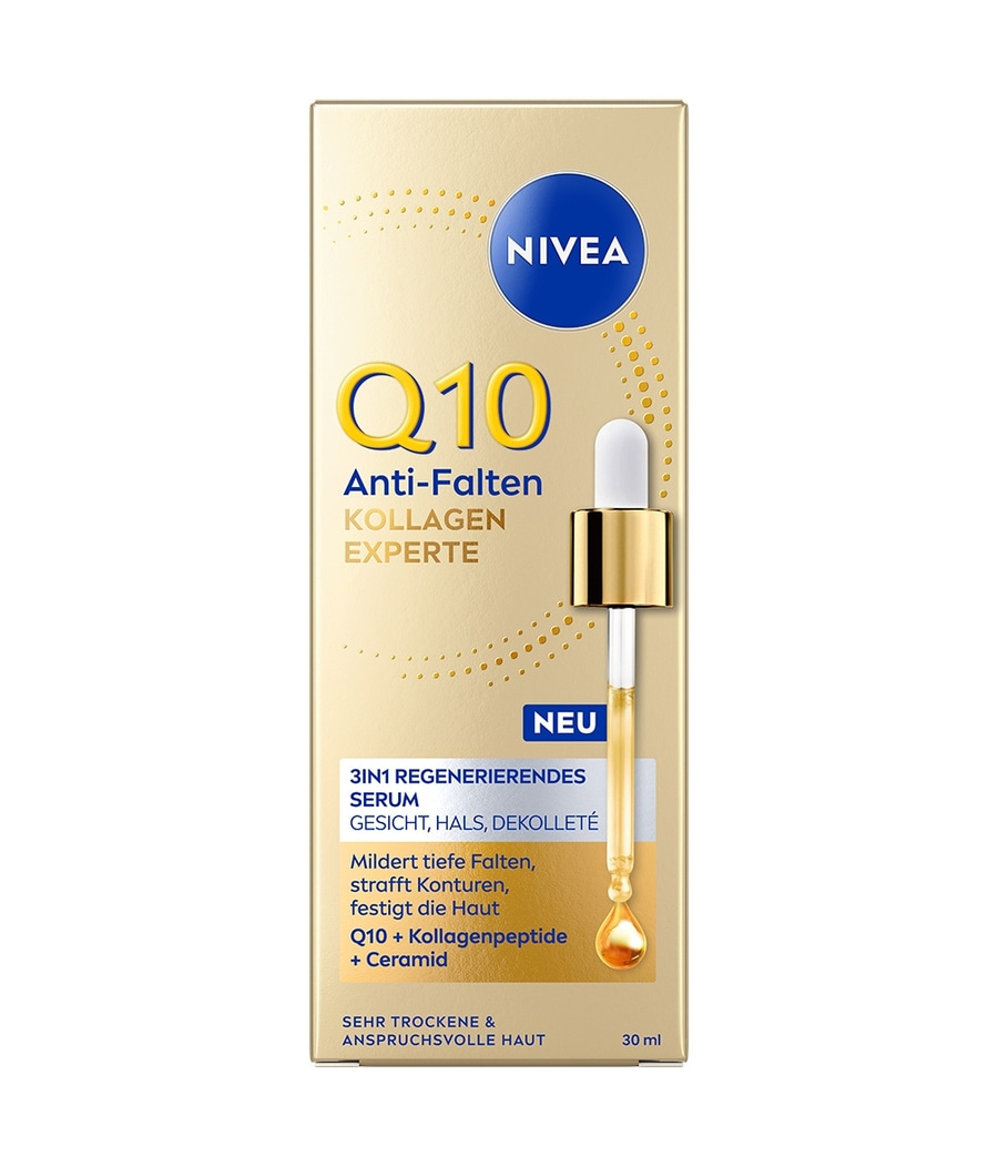 Nivea Q10 Anti-Falten Kollagen Experte Serum mit Q10 + Kollagenpeptide + Ceramid.