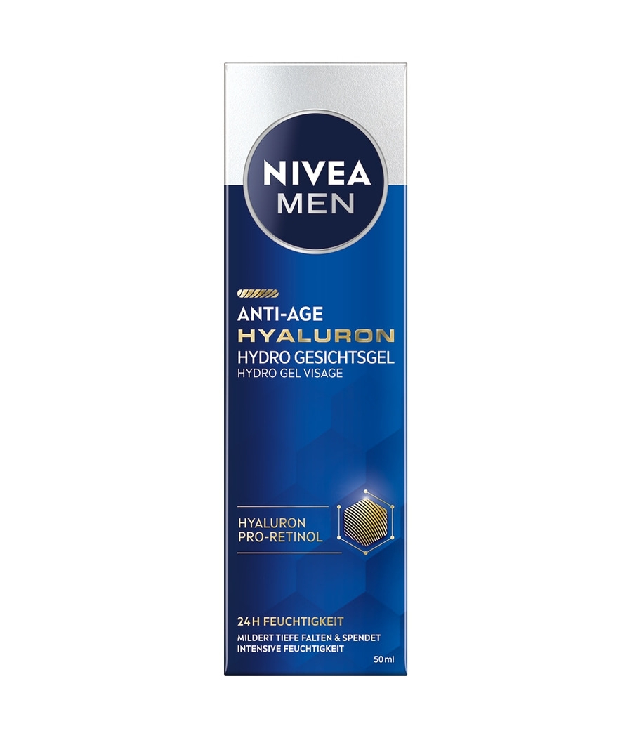 Nivea Men Anti-Age Hyaluron Hydro Gesichtsgel, 50ml, Hautpflegeprodukt