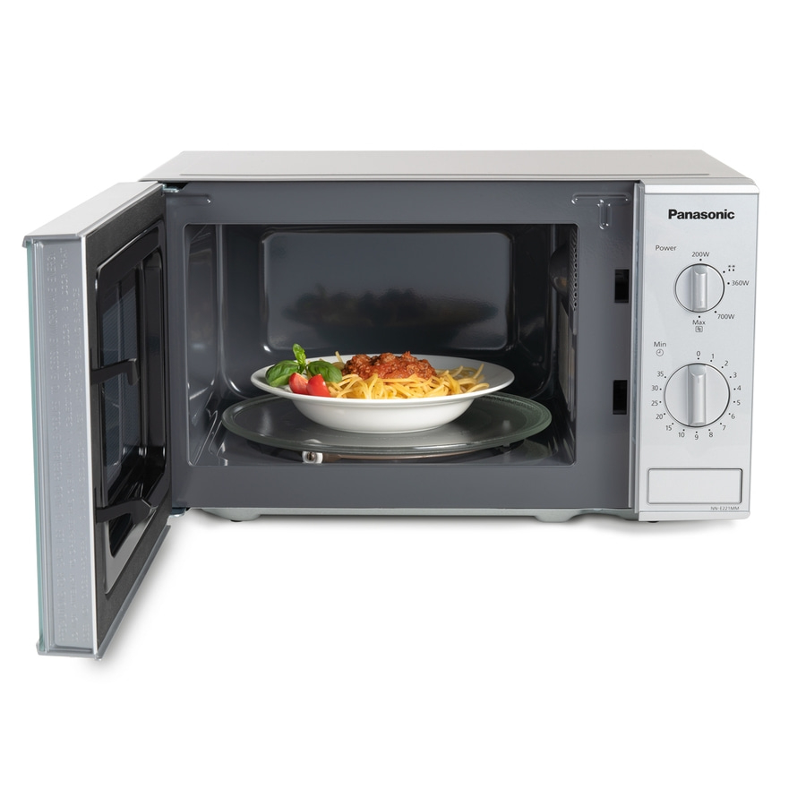 PANASONIC Mikrowelle 800 Watt 20 Liter NN-E221MMEPG 25,5 cm Drehteller grau