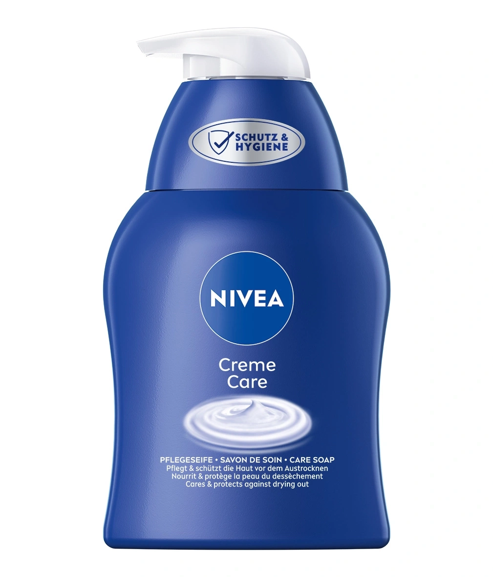 Nivea Creme Care Seife, schützt vor Austrocknung, Schutz & Hygiene, blaue Flasche