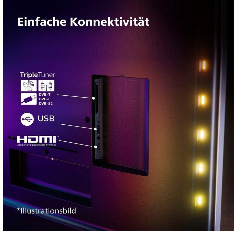 PHILIPS Ambilight Fernseher 85 Zoll 215 cm 4K Ultra HD LED Smart TV 85PUS8309/12