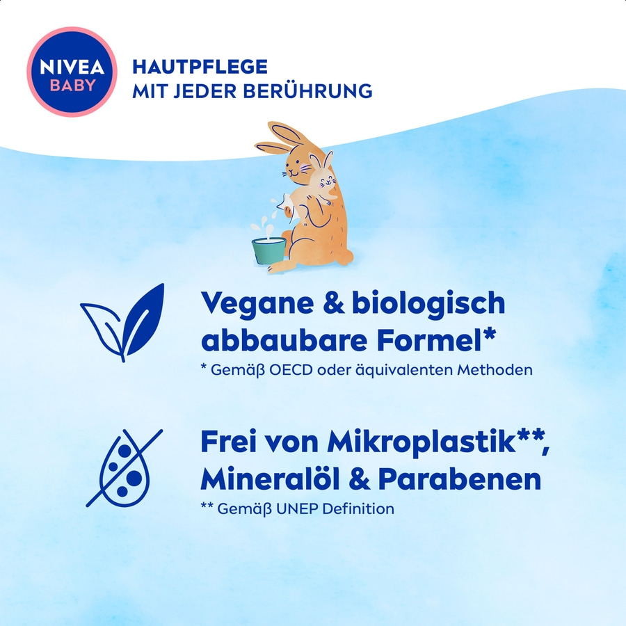 NIVEA Baby Aqua Feuchttücher 2 x 228 Stück Weiches & saugfähiges Tuch