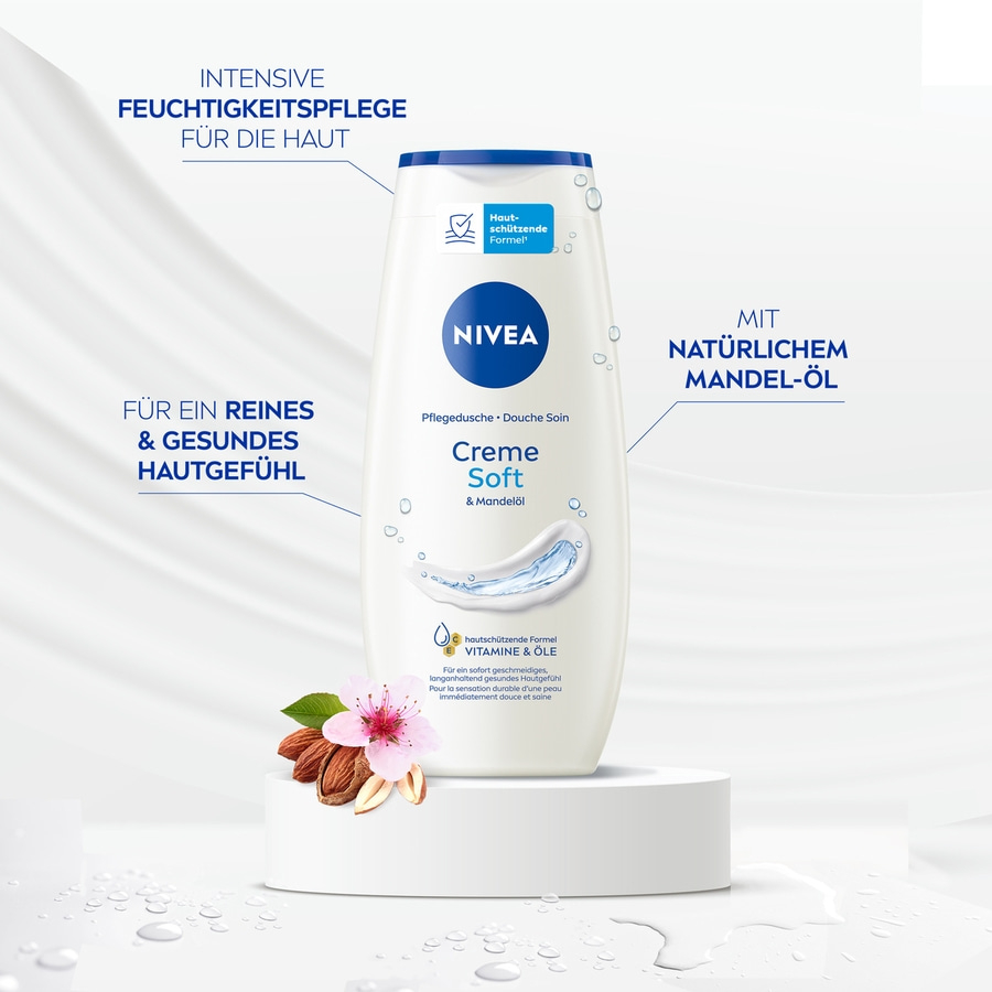 Nivea Creme Soft Duschgel mit Mandelöl für intensive Feuchtigkeitspflege