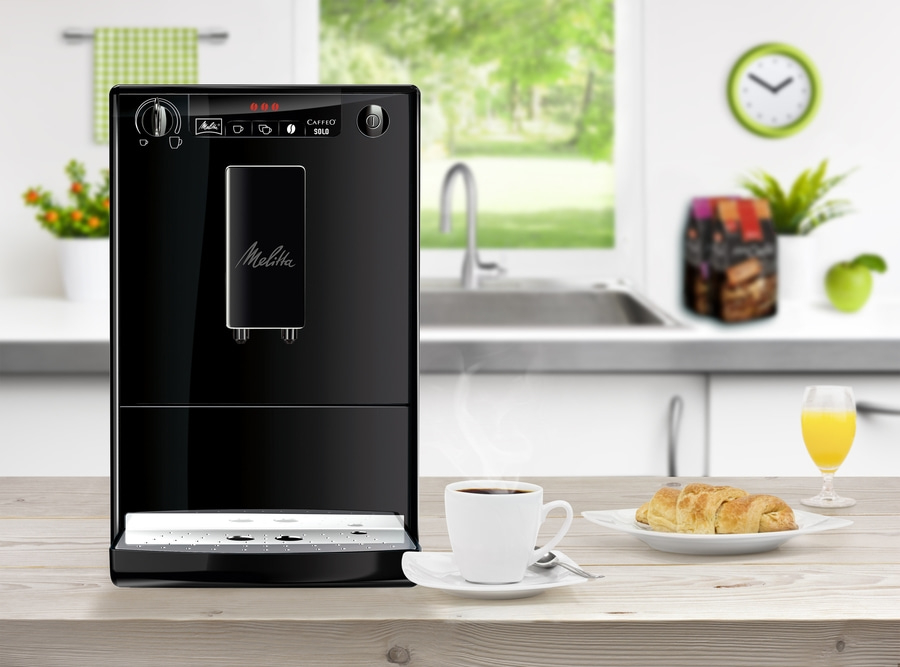 MELITTA Kaffeevollautomat Solo Pure Black E950-322 Espressomaschine schwarz