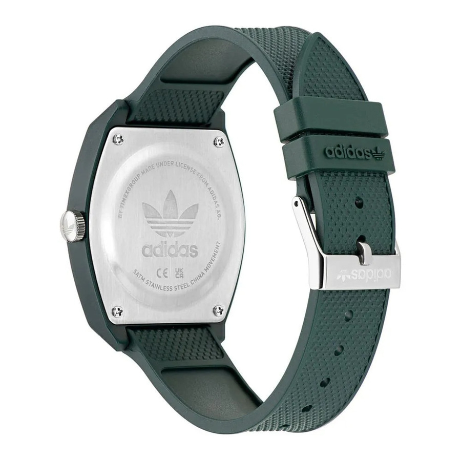 ADIDAS ORIGINALS 38 mm Quarzuhr Project Two AOST22566 Kunststoff Grün B-WARE