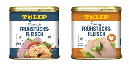 TULIP 2x 340g Bundle Frühstücksfleisch Schwein und Hähnchen Dänische Delikatesse