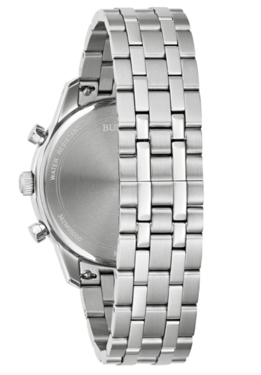 Uhr mit Metallarmband, silberfarben, Detailaufnahme, Nahaufnahme, Wasserfest