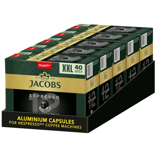 JACOBS Kapseln Espresso 12 Ristretto XXL-Pack 5 x 40 Nespresso®* kompatibel
