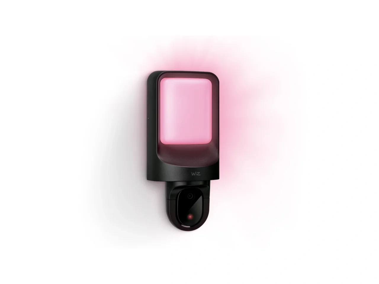 WIZ Outdoor-Wandleuchte mit Überwachungskamera Full HD IP44 Smart Schwarz NEU