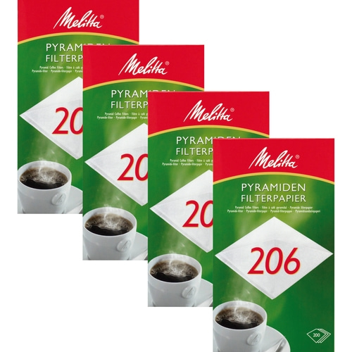 4x MELITTA Kaffeefilter Pyramiden Filterpapier PA SF 206 G Filter