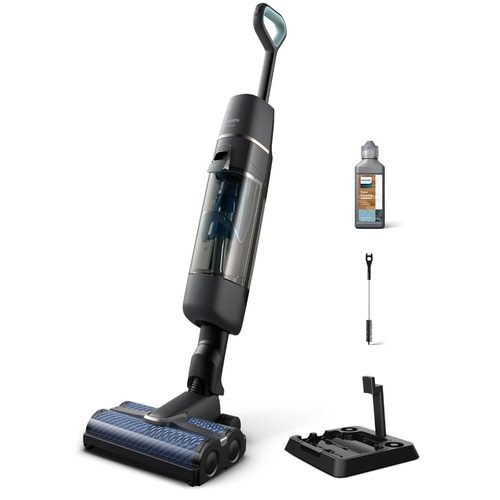 Philips Nass-/Trockensauger mit Reinigungszubehör und Bodenreinigungsflüssigkeit
