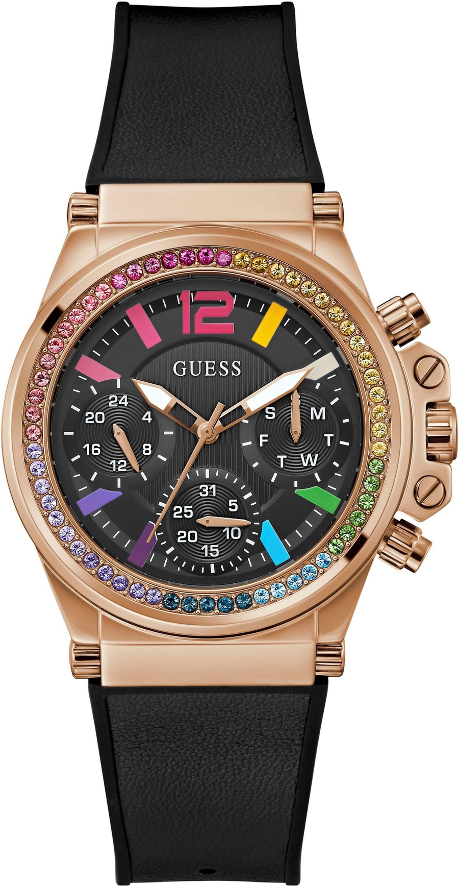 GUESS Damenarmbanduhr CHARISMA GW0562L3 Quarz Multifunktion Datum 38mm B-WARE