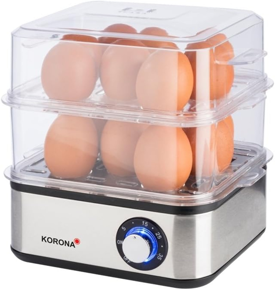 KORONA Mini Dampfgarer und Eierkocher 25303 bis zu 16 Eier 500 Watt NEU