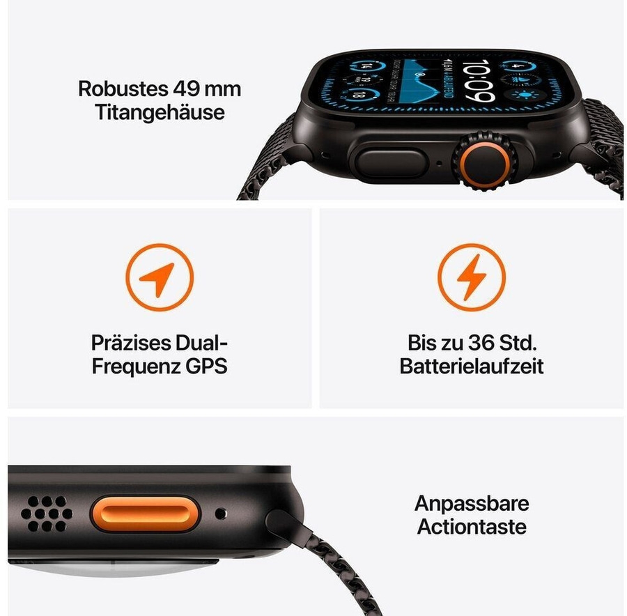 APPLE Watch Ultra 2 (2024) 49 mm Titangehäuse Alpine S Grün MX4Q3FD/A B-WARE