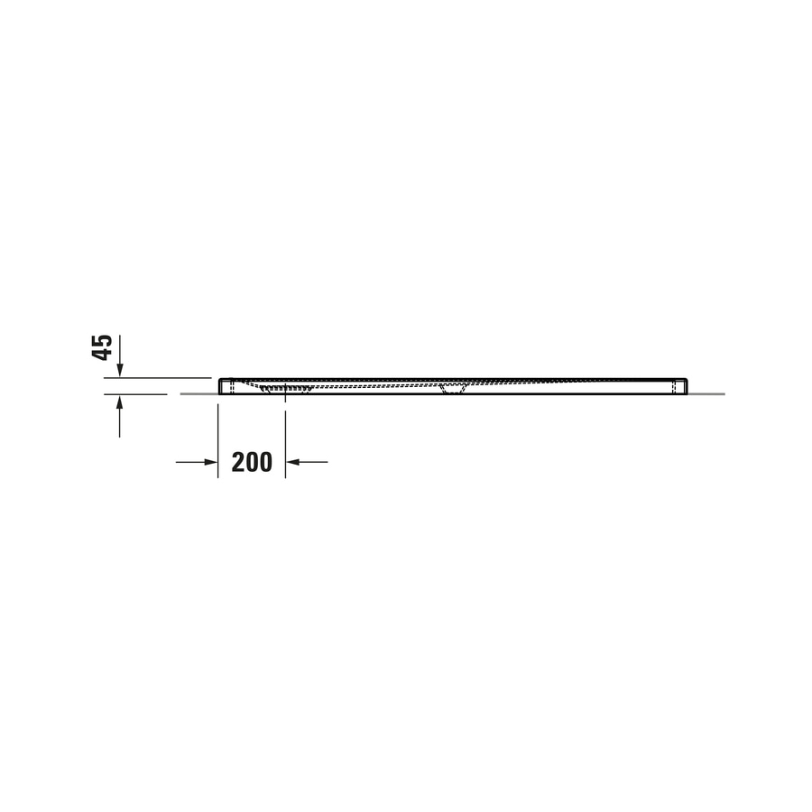 DURAVIT Bodenbündige Duschwanne Tempano 1400 x 900 mm Rechteck Weiß